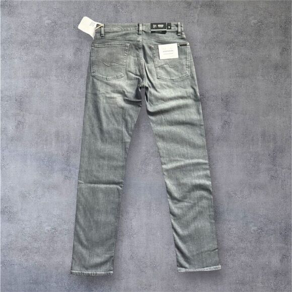7 For All Mankind Gray Slim Straight Jeans STRETCH TEK SLIMMY IN AMPERSAND 31 - Picture 3 of 15